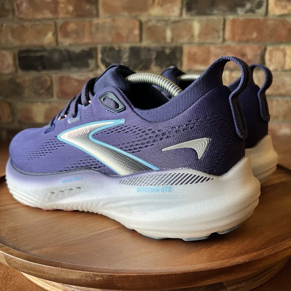 Brooks Glycerin GTS 22 Womens 8 Wide Blue Max Cushioned Running Shoes Sneakers - Picture 3 of 16